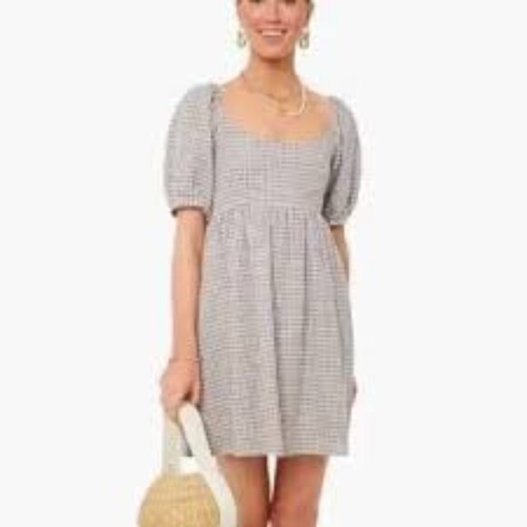 LOFT Dresses & Skirts - LOFT Black and White Textured Midi Dress Size M NWT